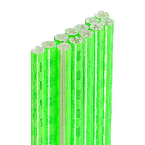 HARFINGTON 36pcs Bike Reflective Spoke Skins 0.2" Plastic Bicycle Spoke Reflectors Spoke Covers Trim Wrap Wheel 360°Visibility for Road Mountain Bike Motorcycles Decoration, Green