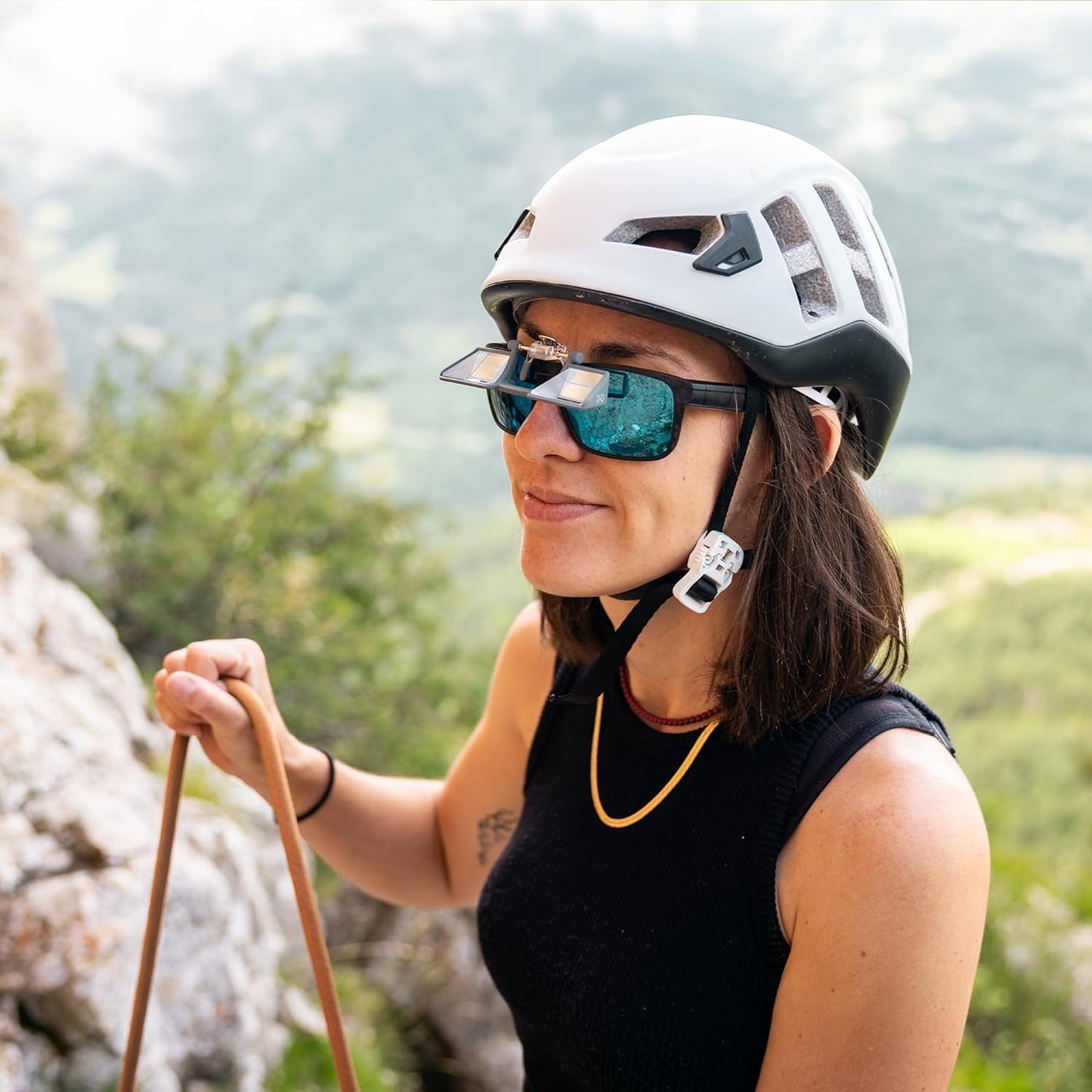 YY Vertical Belay Glasses - Hands-Free Climbing Safety Gear for Rock Climbers