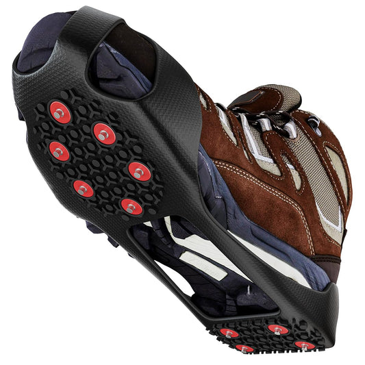 GT20 Light Ice Snow Grips Cleat Crampons Over Shoe/Boot Traction Cleat Slip-on Stretch Footwear (Balck, X-Large)