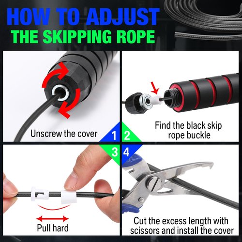 HyDren 24 Pieces Jump Ropes for Fitness with Ball Bearings Speed Jumping Bulk Adjustable Skipping Rope with Foam Handles for Men Women Cardio Training