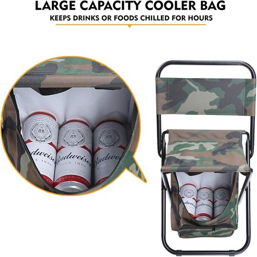 LEADALLWAY Fishing Chair with Cooler Bag and Fishing Chair with Cooler Bag