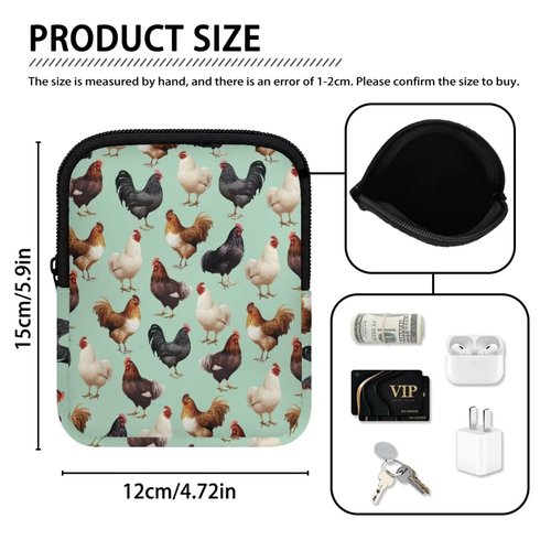 BYCHECAR Water Bottle Pouch Chicken Stanley Cup Pouches for 40oz & Tumbler IceFlow Storage Pocket Stanley Phone Holder Tumbler Accessories for Women Girls (Green)