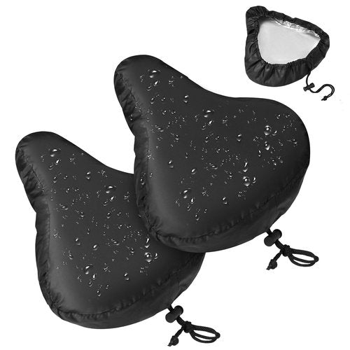Zacro Bike Seat Cover - Waterproof Rain & Dust Protector, 2 Pcs Washable Bike Seat Cushion for Women/Men City/Mountain