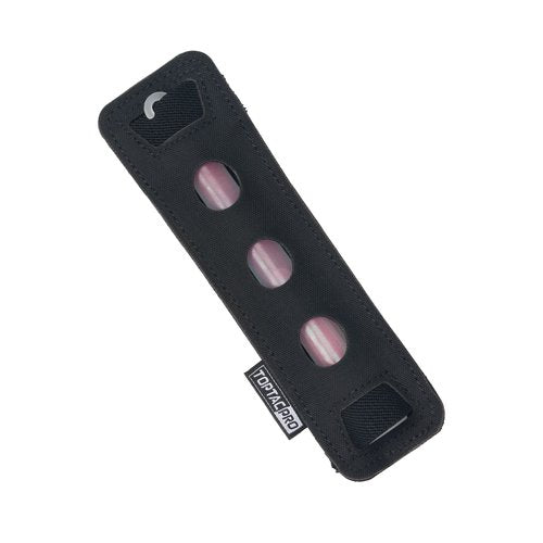 TOPTACPRO Tactical Glow Stick Pouch Chemlight Pen Holder Flashlight Battery Organizer Hook Glow Sticks Panel V2 500D Nylon (Black)