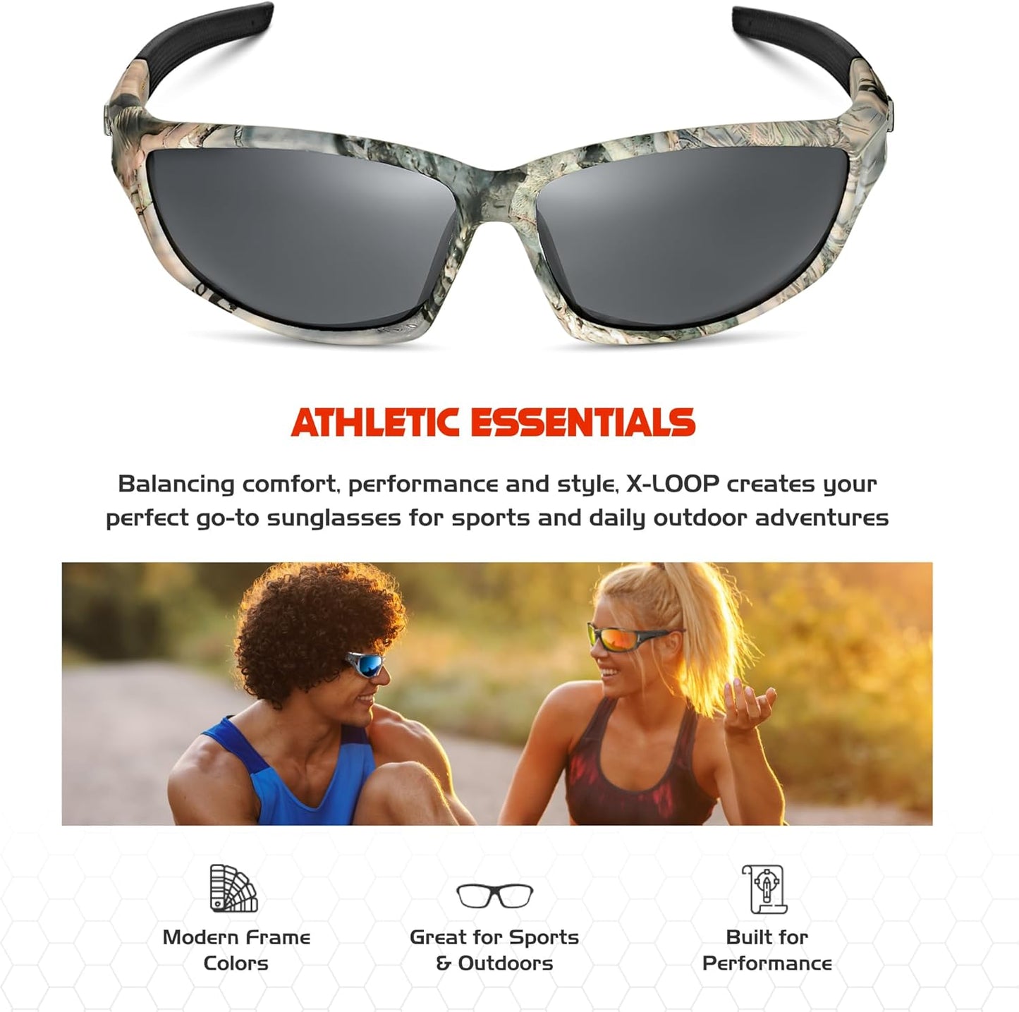 Polarized Sports Sunglasses for Men - UV400 Protection for Baseball, Running, Cycling & Golf