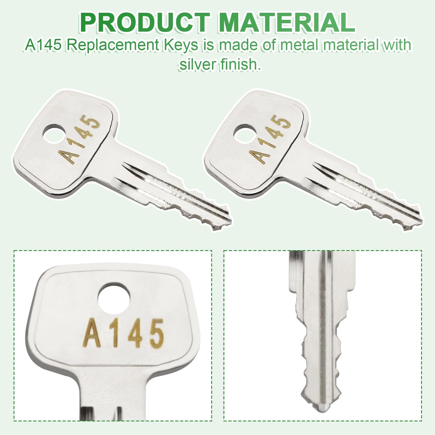 A145 SKS roof Rack Key,Replacement Keys for Yakima SKS Ski,Crossbars,Carrier Racks,Roof and Cargo Box.(Code A145)