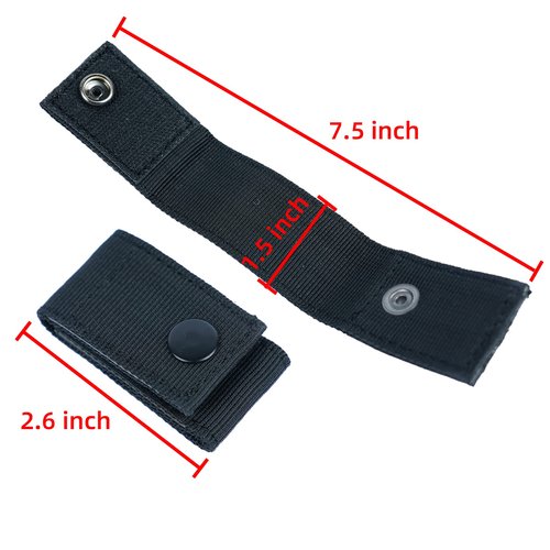 MELOTOUGH 1 PCS Tactical Harness Tactical Suspenders 1.5 inch Police Suspenders for Duty Belt Suspenders + 4 PCS Duty Belt Keeper Duty Gear snap Belt Loop