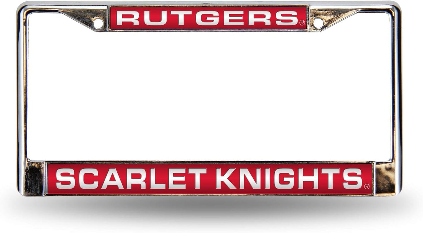 Rico Industries NCAA Unisex-Adult Laser Cut Inlaid Standard Chrome License Plate Frame