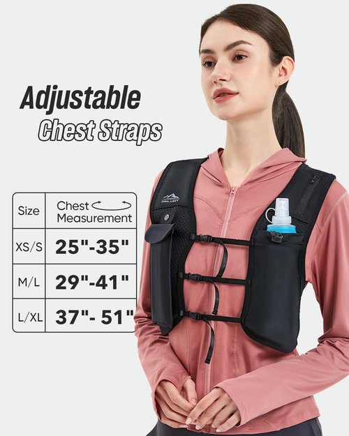 Zelvot Running Vest Soft Flask, BPA-Free 500ml Collapsible Water Bottle for Hydration Backpack, Folding Running Water Bottle for Running Hiking Cycling Climbing (White, 500 ML)