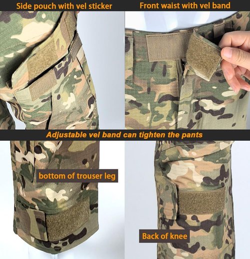 H World Shopping Military Army Tactical Airsoft Paintball Shooting Pants Combat Men Pants with Knee Pads Jungle camo (M-32W)