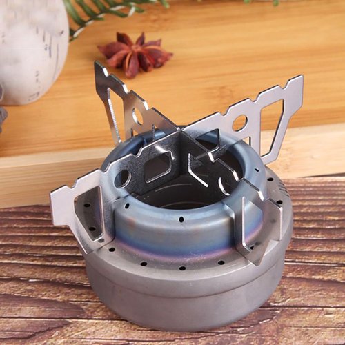 Lovelysp Stainless Steel Stove Shelf Alcohol Stove Cross Stand Portable Stainless Steel Mini Camping Stove Shelf For Camping, Hunting, Hiking, etc. -1PCS