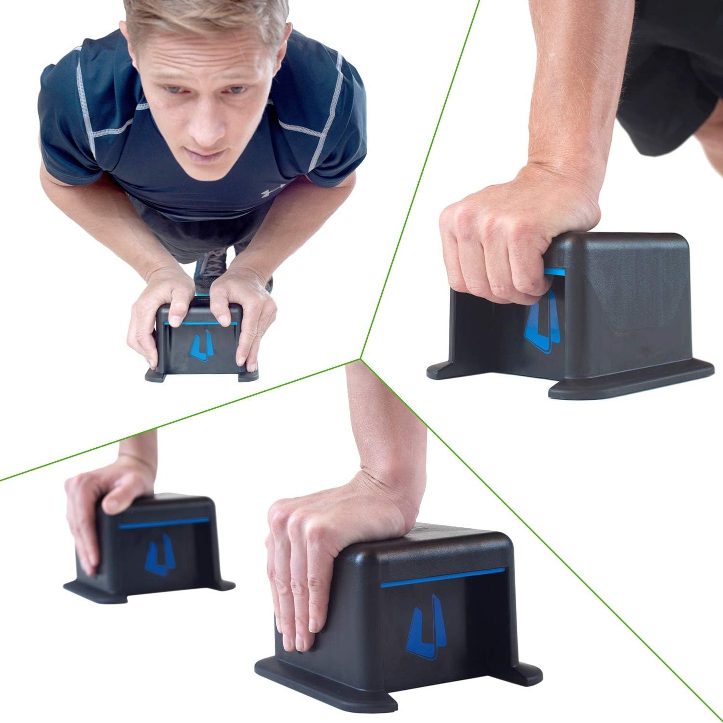 Ultimate Body Press Push Up Accessories for Fast Upper Body and Abdominal Results: Premium Flat Palm Push Up Blocks, Heavy Duty Independent Wheel Ab Wheels and Product Bundles