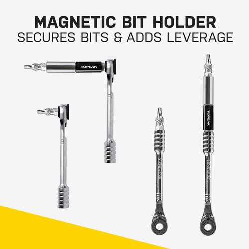 Topeak Torq Rocket Mini DX - 1-6Nm Adjustable Torque Wrench with Ratcheting Head and Multi-Tool Set