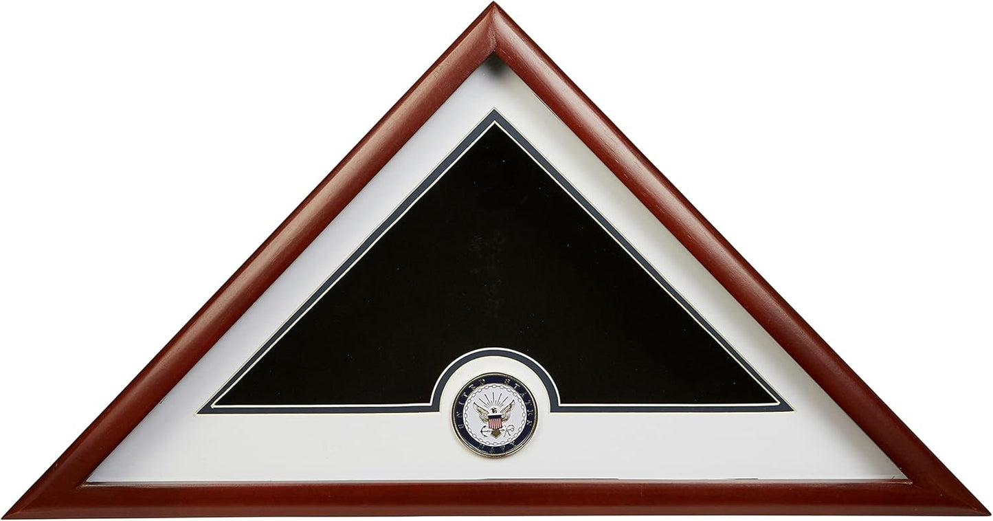 US Flag Display Case with Air Force Medallion Crafted from Premium Quality Materials - Made in USA