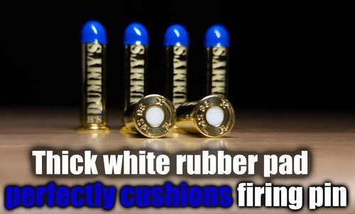 B's Dry Fire Snap Caps - A.K.A. B's Dummy's - Dummy .38 Special / .357 Mag Training Caps (6 Pack) (Blue Brass)