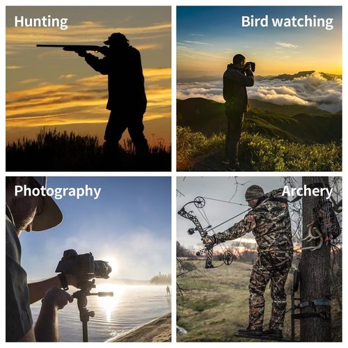 LOOGU Camouflage Hunting Gloves, 3D Leafy Camo, Anti-Slip Fingerless, Lightweight for Outdoor Hunting, Fishing