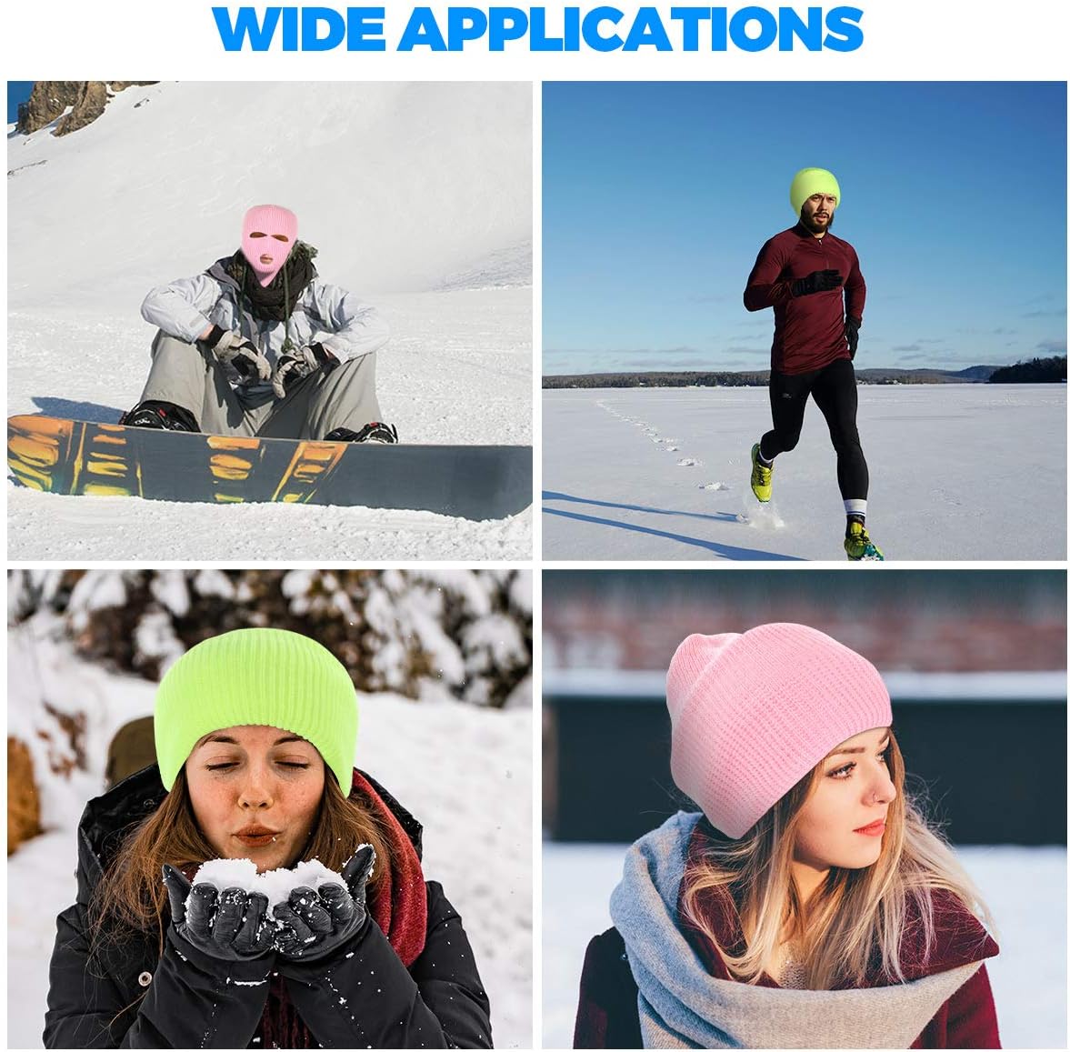 3-Hole Full Face Mask | Knitted Winter Balaclava Cap for Outdoor Sports