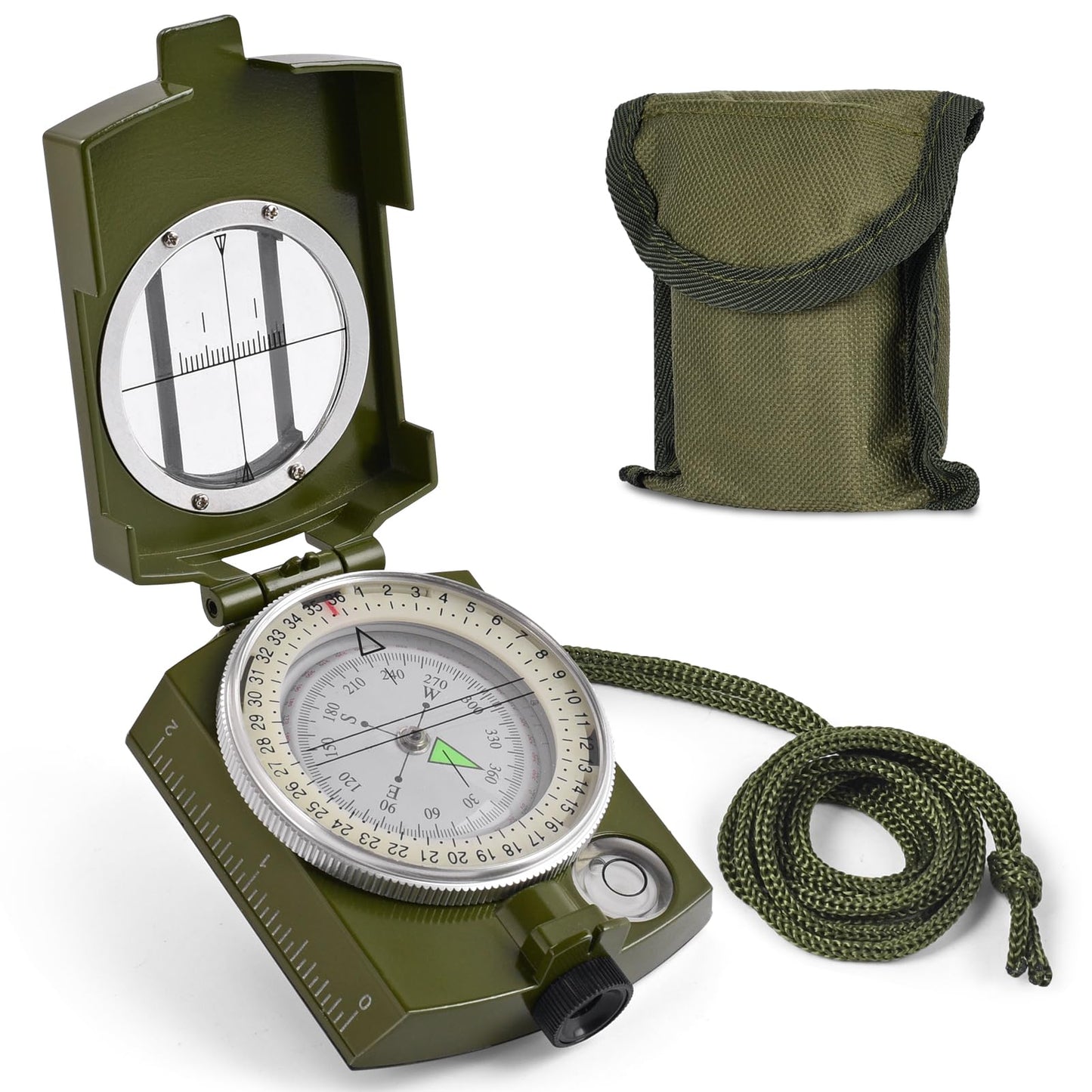 Compass, Hiking Compass for Survival with Lensatic – Waterproof Durable and Pocket-Sized