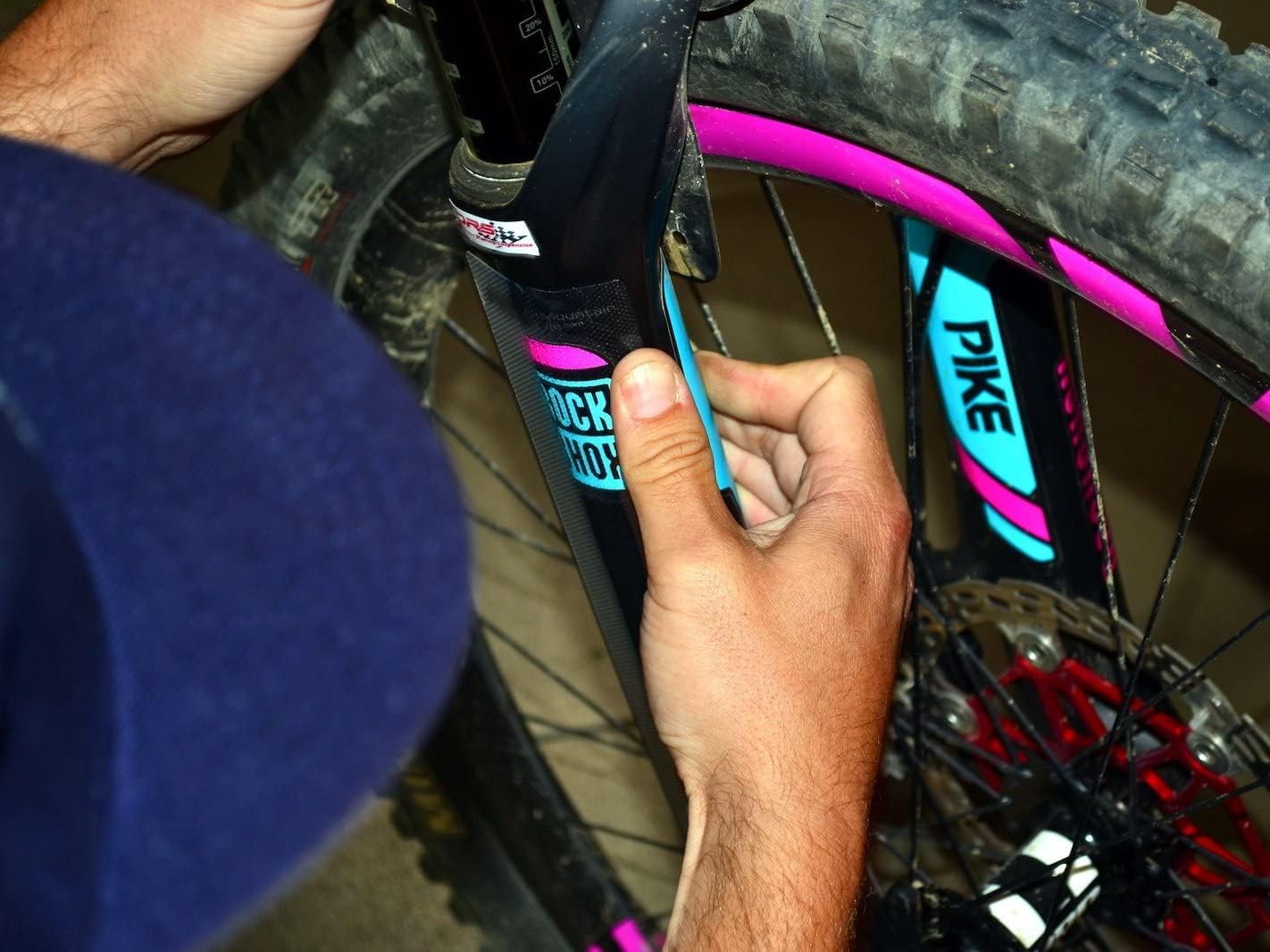 All Mountain Style AMS Honeycomb High Impact Fork Guard for Bike – Protects Fork of Your Bike from Scratches and dings
