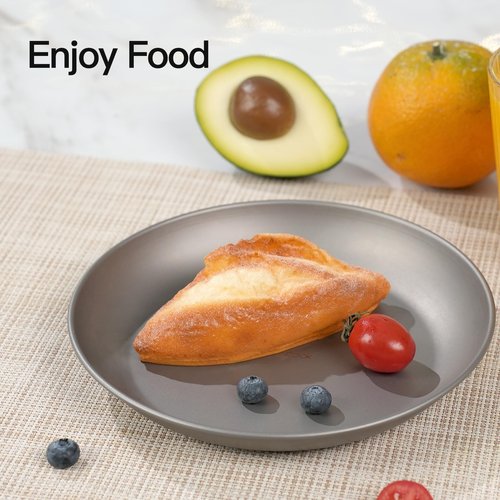 MAXCOOK Pure Titanium Camping Plate, 8.66 Inch Ultralight Durable Dish Plate Cookware, Outdoor Large Titanium Backpacking plate for Camping Hiking Kitchen (22 cm)