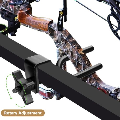codree Tree Stand Bow Holder - 12 Teeth Adjustable Hunting Bow Holder - Easy Installation Treestand Bow Rest for Outdoor Hunting Archery Gear Accessory