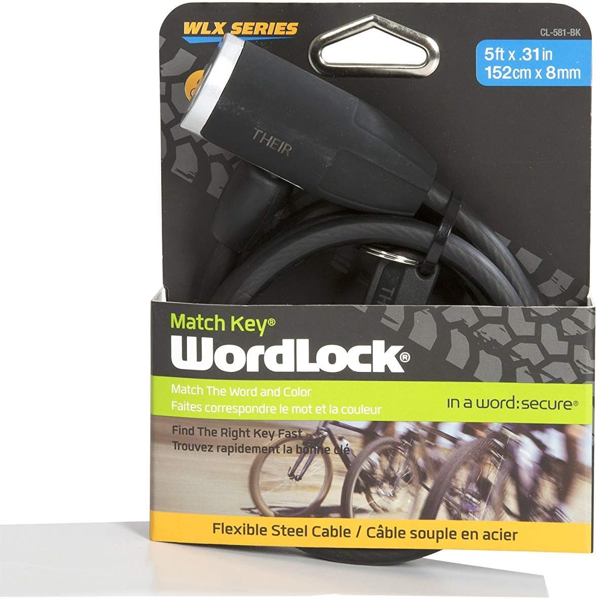 BLACK+DECKER WordLock WLX Hex MatchKey Cable Bike Lock