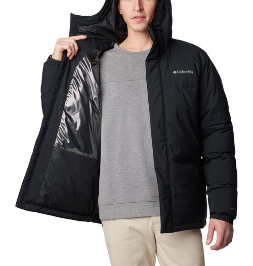 Columbia Men's Aldercrest II Down Hooded Jacket, Black, XX-Large