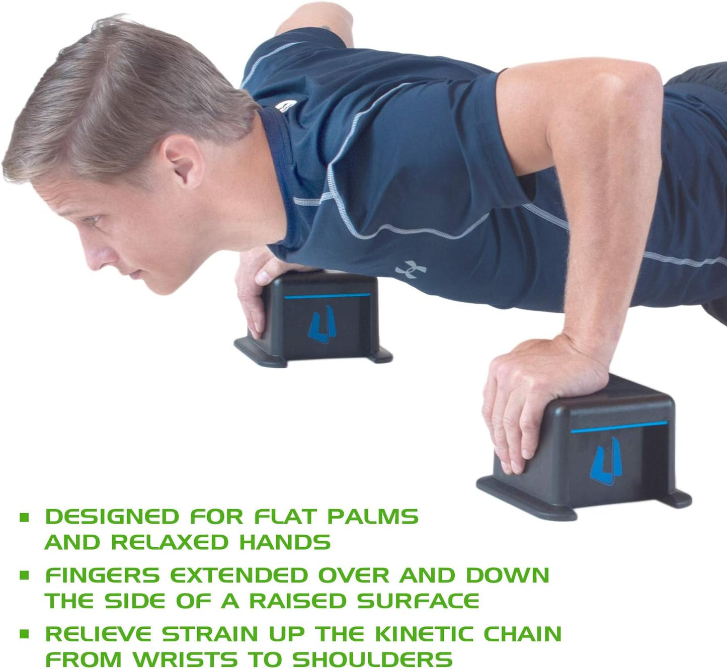 Ultimate Body Press Push Up Accessories for Fast Upper Body and Abdominal Results: Premium Flat Palm Push Up Blocks, Heavy Duty Independent Wheel Ab Wheels and Product Bundles