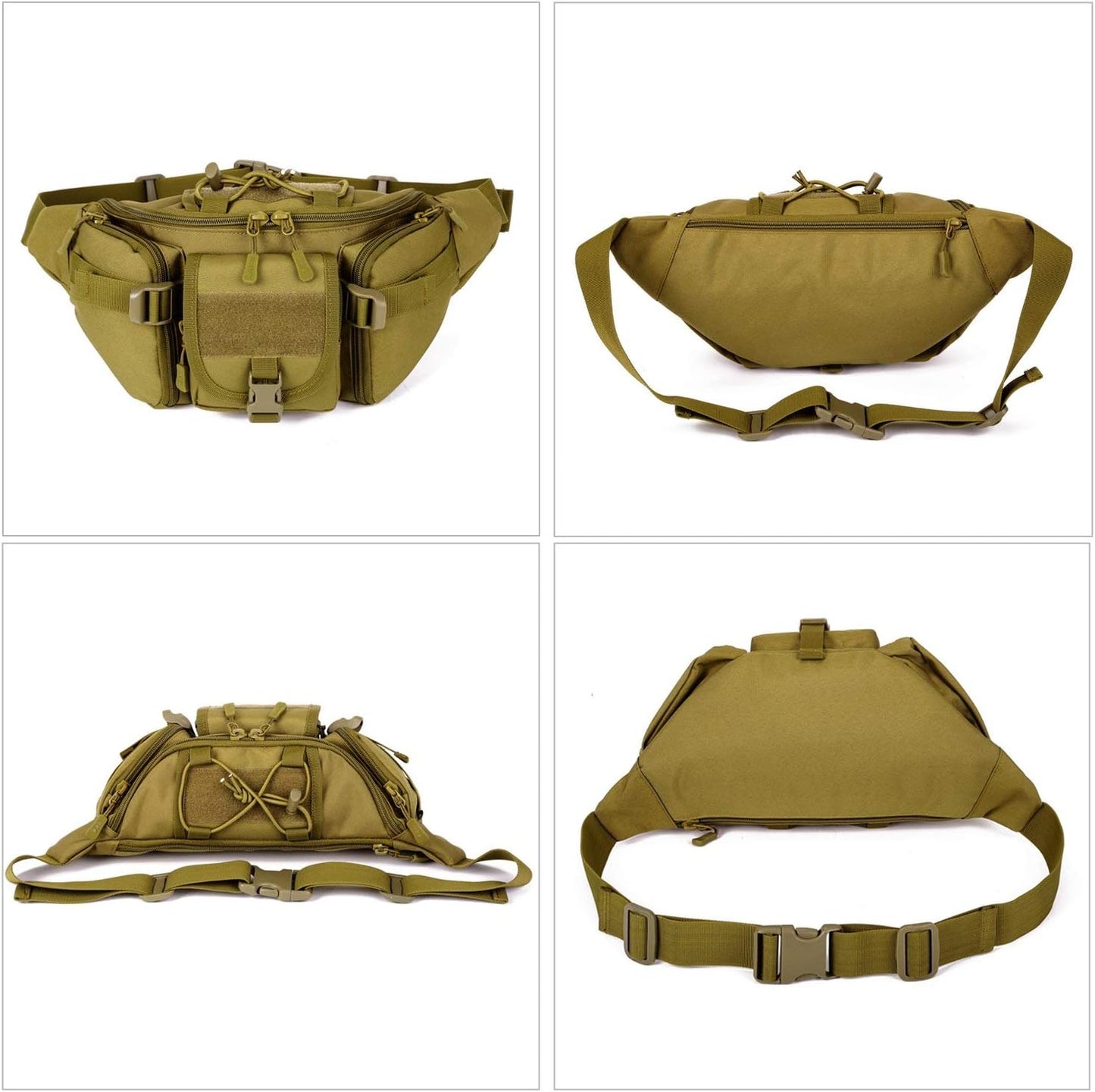 Huntvp Tactical Waist Pack Bag Military Fanny Packs WR Hip Belt Bag Pouch for Hiking Climbing Outdoor Bumbag