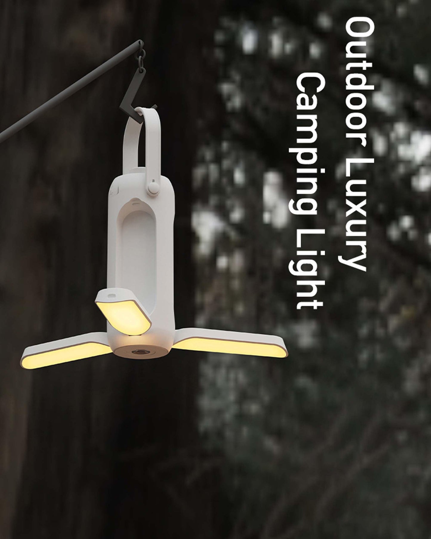 8AMTECH Camping Lantern, Portable Outdoor Light Folding Flashlight Large Capacity Emergency Power Supply Rechargeable Light for Backpacking, Hiking, Fishing, Emergency, Hurricane