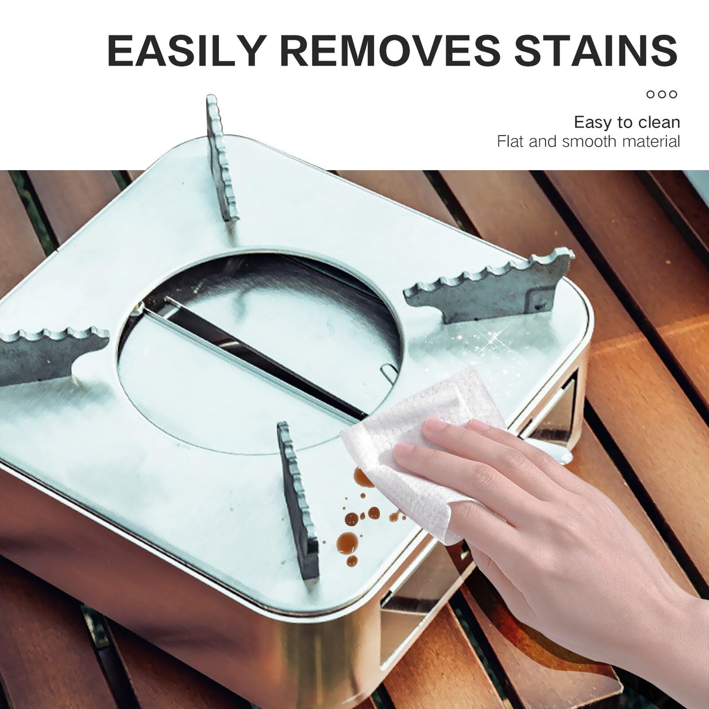 AIROKA Drawer Alcohol Stove, Rust-Resistant Wear Portable Alcohol Stove, High Combustion Efficiency, Suitable For Outdoor Camping Cooking Picnic (Metallic Gray (Single Furnace))