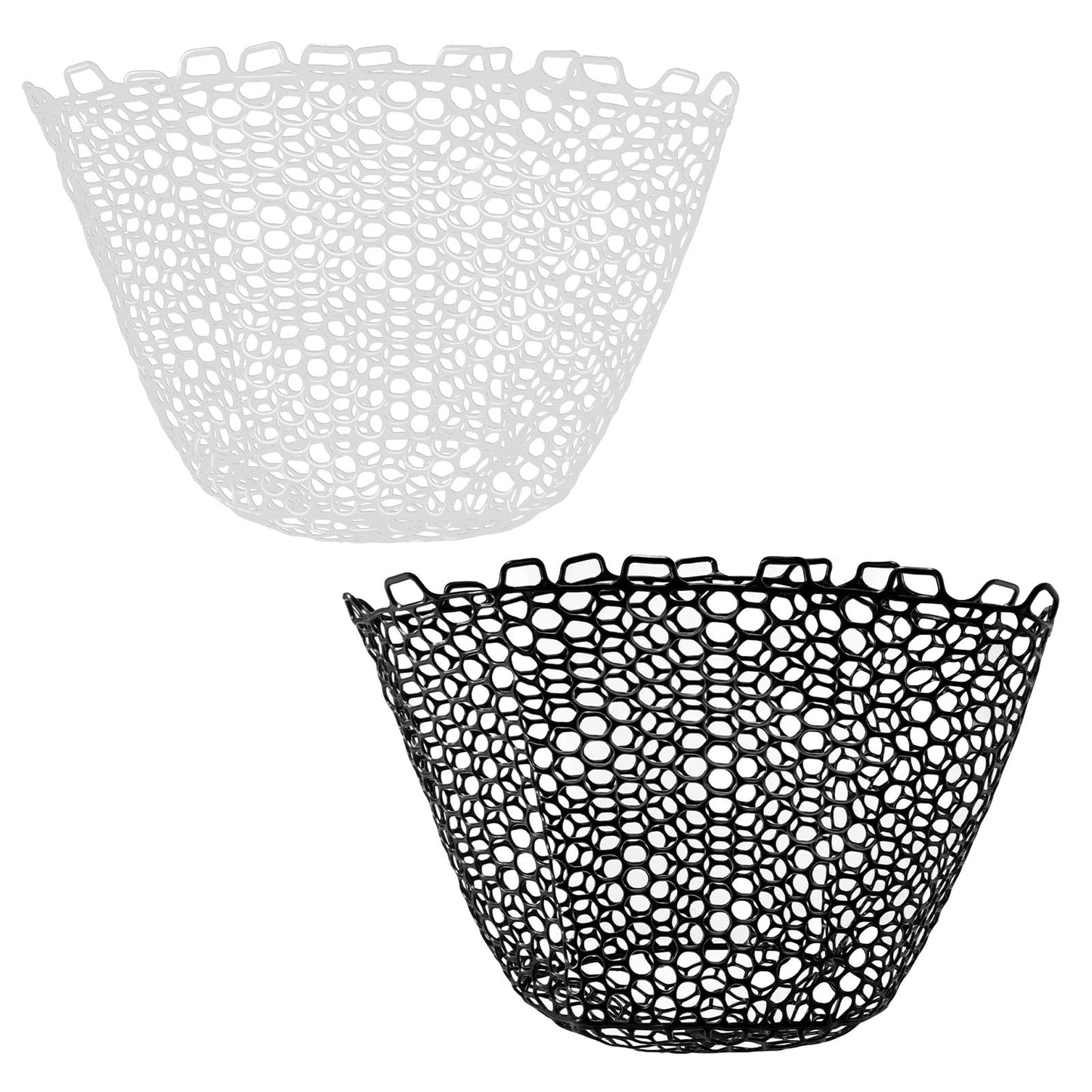 Alwonder Fishing Nets Silicone Replacement Netting, Clear Black Fly Fishing Net Landing Kayak Nets Without Handle for Freshwater Saltwater Foldable Soft Flexible Trout Net Silicone Mesh W3525