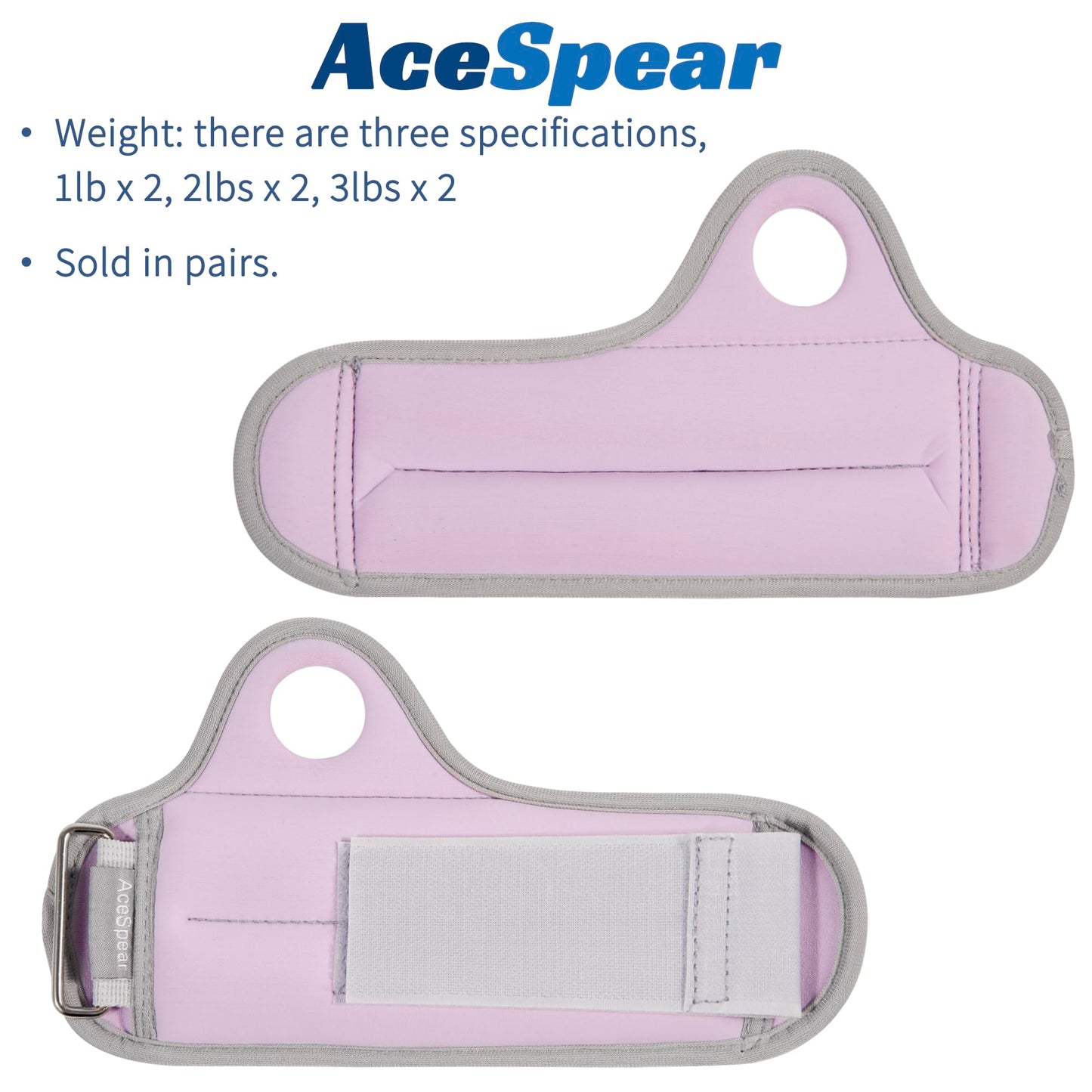 AceSpear Wrist Weights with Thumb Loops Lock for Men Women 1lb*2 2lbs*2 3lbs*2 Ankle Weights Weighted Gloves for Running Strength Training Walking Exercises (Purple, 1 lb x 2)
