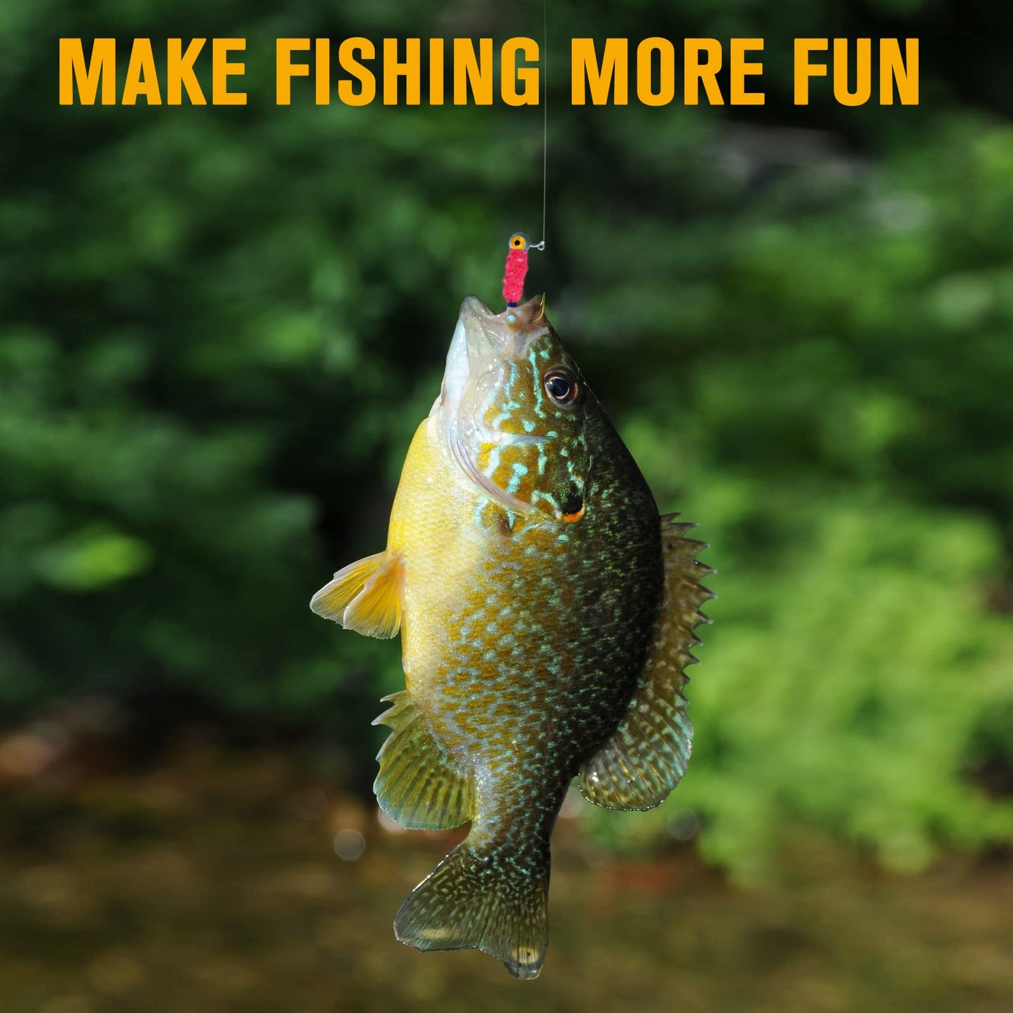 Dovesun Crappie Jigs, Jig Heads with Feather Hand-Tied Marabou Jigs 40pcs Ice | Fly Fishing Lures 10 Colors 1/16oz Fishing Hair Jigs for Panfish Sunfish Walleye