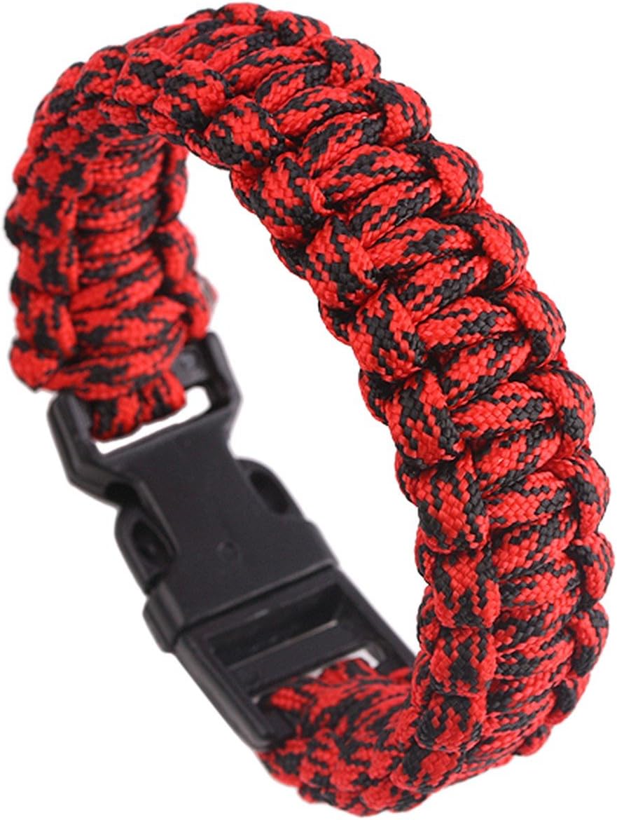 Survival Paracord Bracelet Outdoor Wraps Emergency 350 Parachute Bracelet 9inch Pack of 2