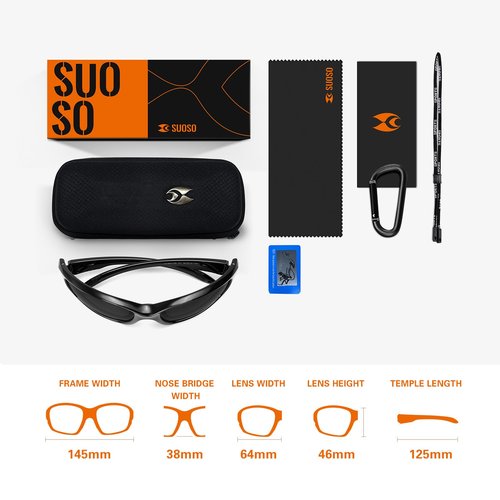 Sports Polarized Sunglasses for Men: Womens UV400 Protection Sun Glasses Wrap Around Goggles for Fishing Driving TR90