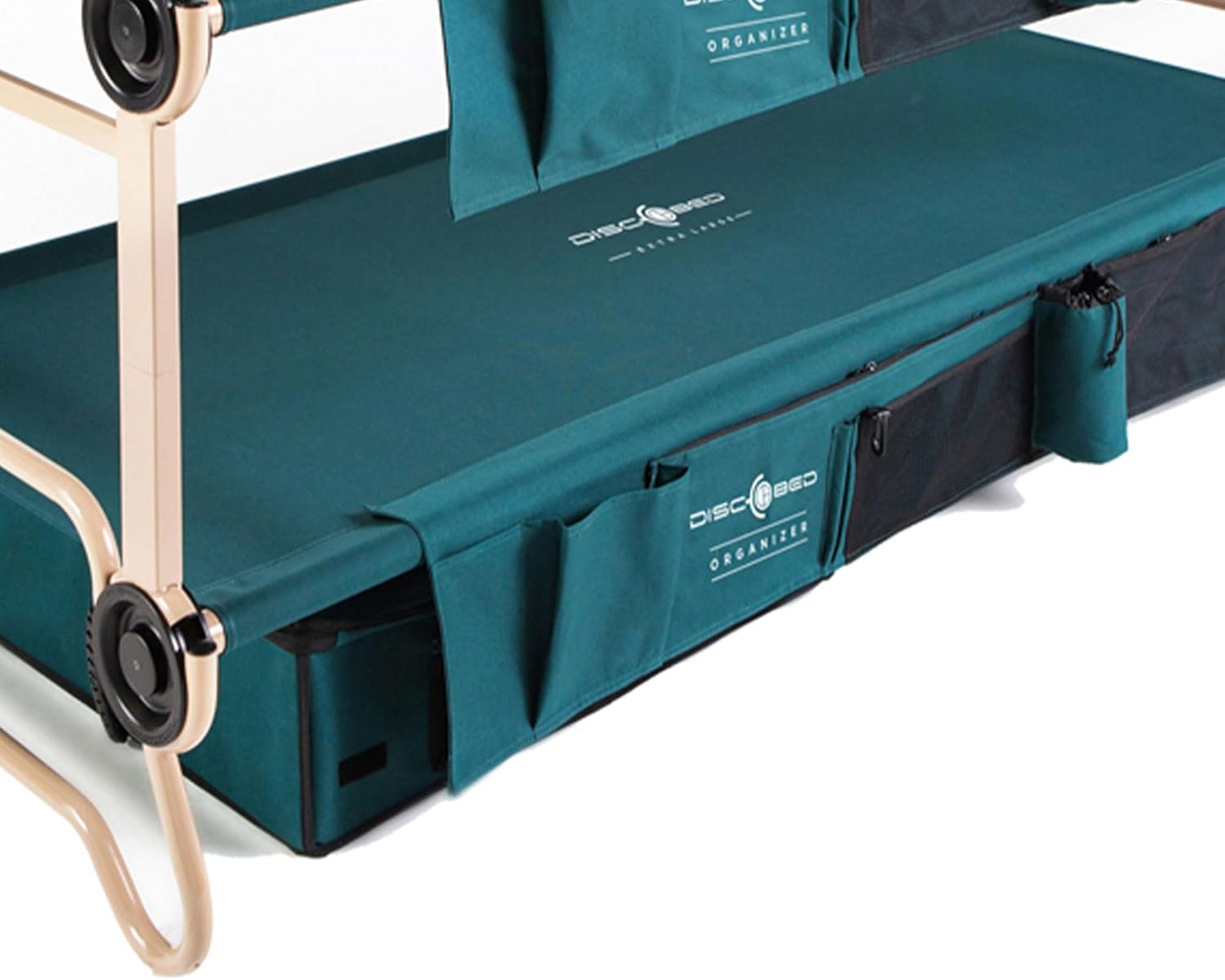 Expandable Green Footlocker for Camping Gear - Disc-O-Bed Under Cot Storage