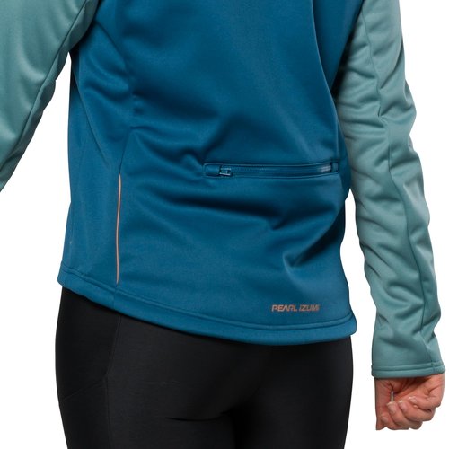 PEARL IZUMI Women's Quest AmFIB Jacket, Windproof & Waterproof Resistant, Cycling Jacket, Relaxed Fit & Reflective Elements, Arctic/Nightfall, Medium