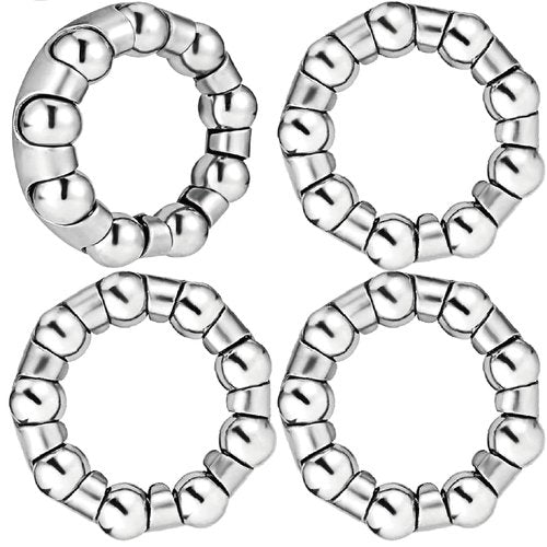 VANSIHO 1/4" x 9 Balls Bike Ball Crank Bearing - 4PCS Stainless Steel Axle Wheel Ball Frame Bearings, Bicycle Ball Bearings Retainer for Mountain/Kids/Low Speed Bikes