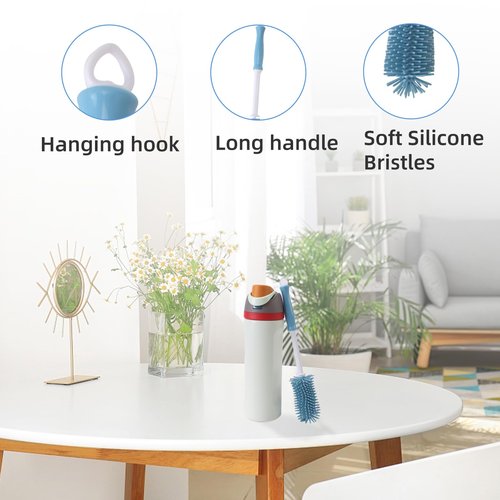 UXIETIN 3 Pack Water Bottle Cleaner Kit for owala 24oz/32oz/40oz,owala Brush and Straw Cleaner, Straw Cleaner Compatible with owala Water Bottle,owala Accessories