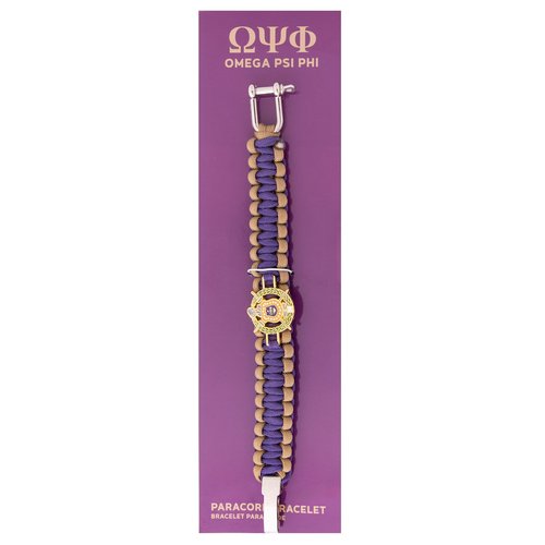 Desert Cactus Omega Psi Phi Paracord Bracelet OPP Omega Man D9 Divine 9 Adjustable Size (Paracord - Crest)