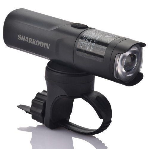 SHARKODIN M03-800 Bike Headlight Rechargeable, Rotating Lens Anti-Glare Bicycle Light for Night Riding for MTB Road Gravel Folding Bike, Compatible with Garmin/GoPro Mount (800 Lumens - 2500mAh)