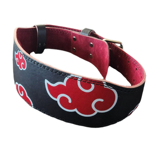 Red Cloud Anime Weight Lifting Belt - Heavy Duty Powerlifting Belt for Deadlifts & Squats (Small)