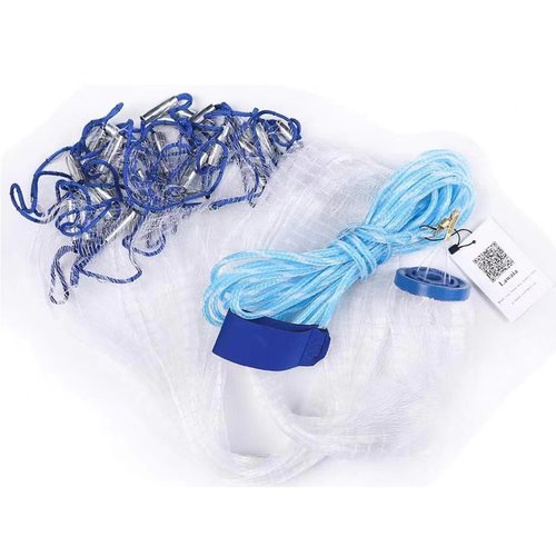 Lawaia Cast Net Cast Nets for Fishing Hand Throw Bait Nets 1/2 inch Mesh Freshwater Saltwater Fish Gear - Ideal for Shrimp, Fish & Fly Fishing with 7FT Radius