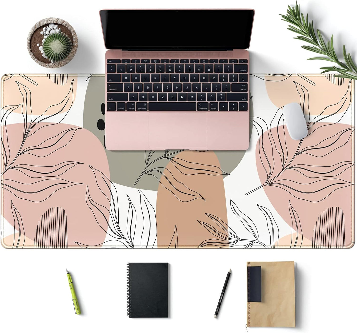 Japanese Desk Mat Riverside Full Moon Desk Pad Black Red Large Mouse Pad Gaming Mousepad Extended XXL Keyboard Pad 31.5 x 15.7 in Laptop Computer Mouse Keyboard Mat for Office Desk Decor