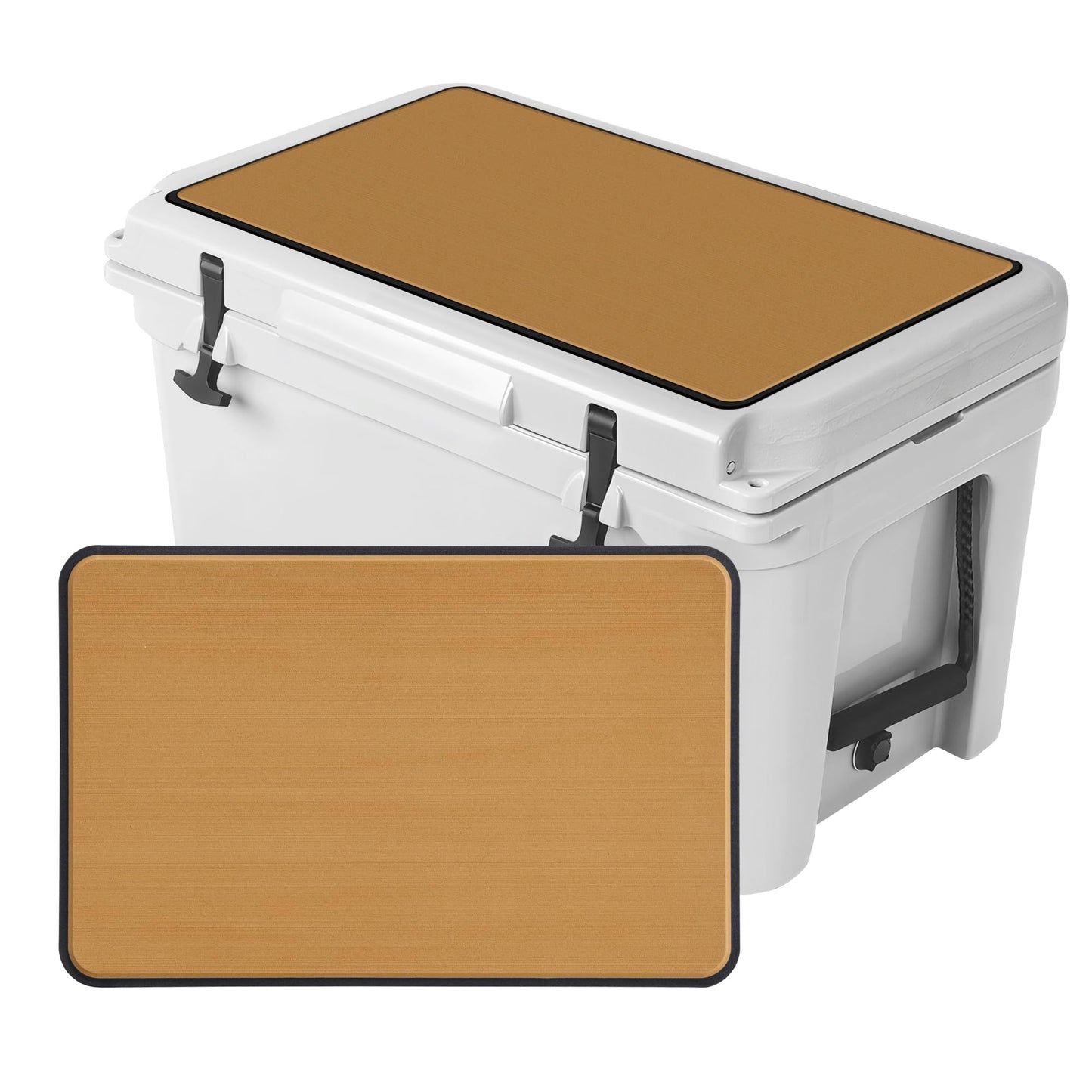 Hjdeck Cooler Pad for RTIC 32 Quart Seat Cushion Soft Self-Ahesive Cooler Pad Accessory - Dark Brown