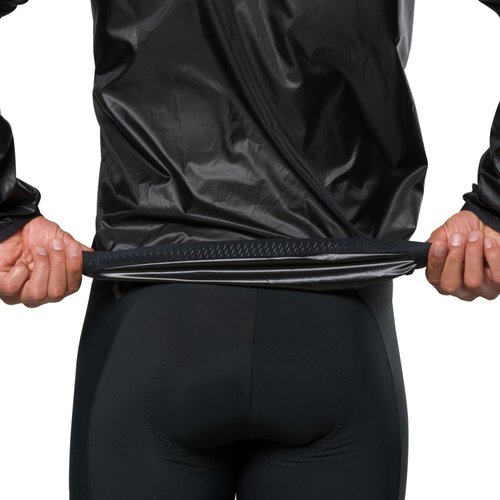 PEARL IZUMI Men's Attack Barrier Jacket, Ultralight Fabric & Form Fitting Cycling Jacket With Water Repellent Treatment & Reflective Elements For Safety, Black, Large