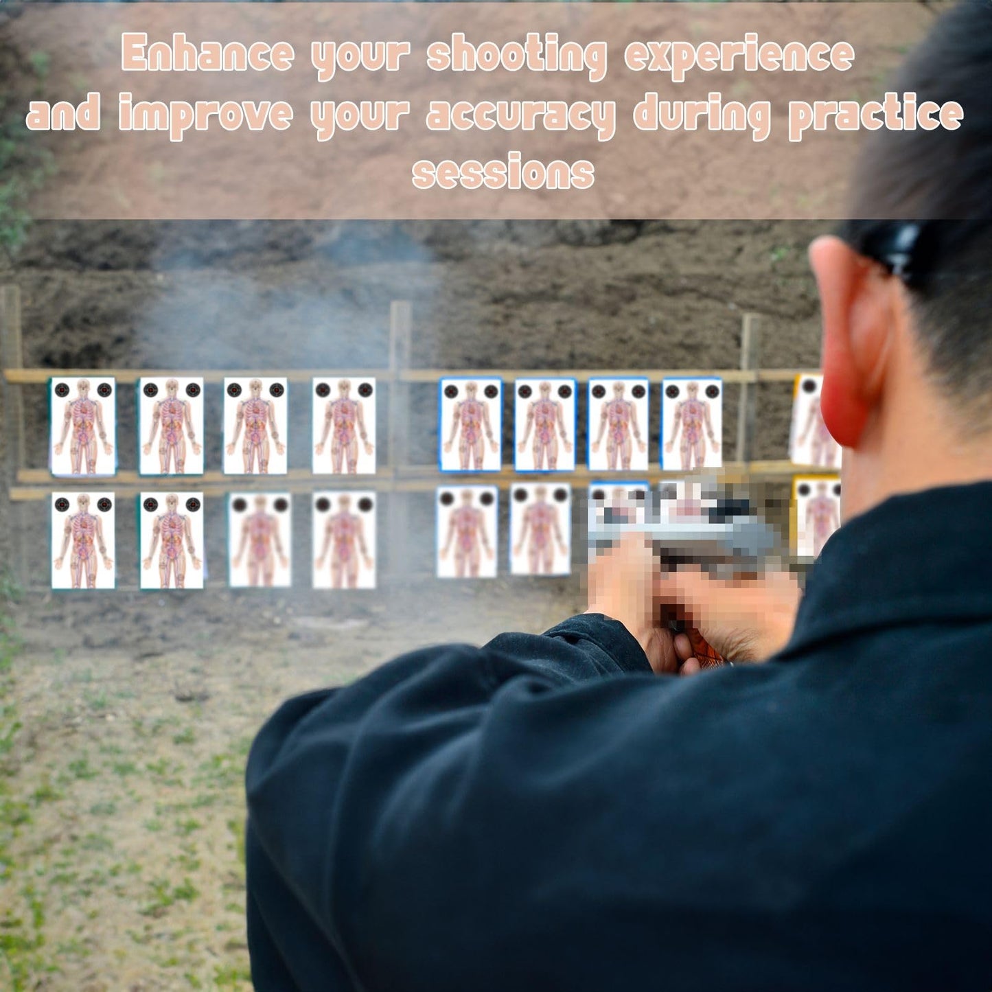 50 PCS 23 x 35’’ Silhouette Paper Targets Human Silhouette Target Anatomical Targets Medically Designed Targets Life Size Human Paper Targets Range Anatomical Target for Practice