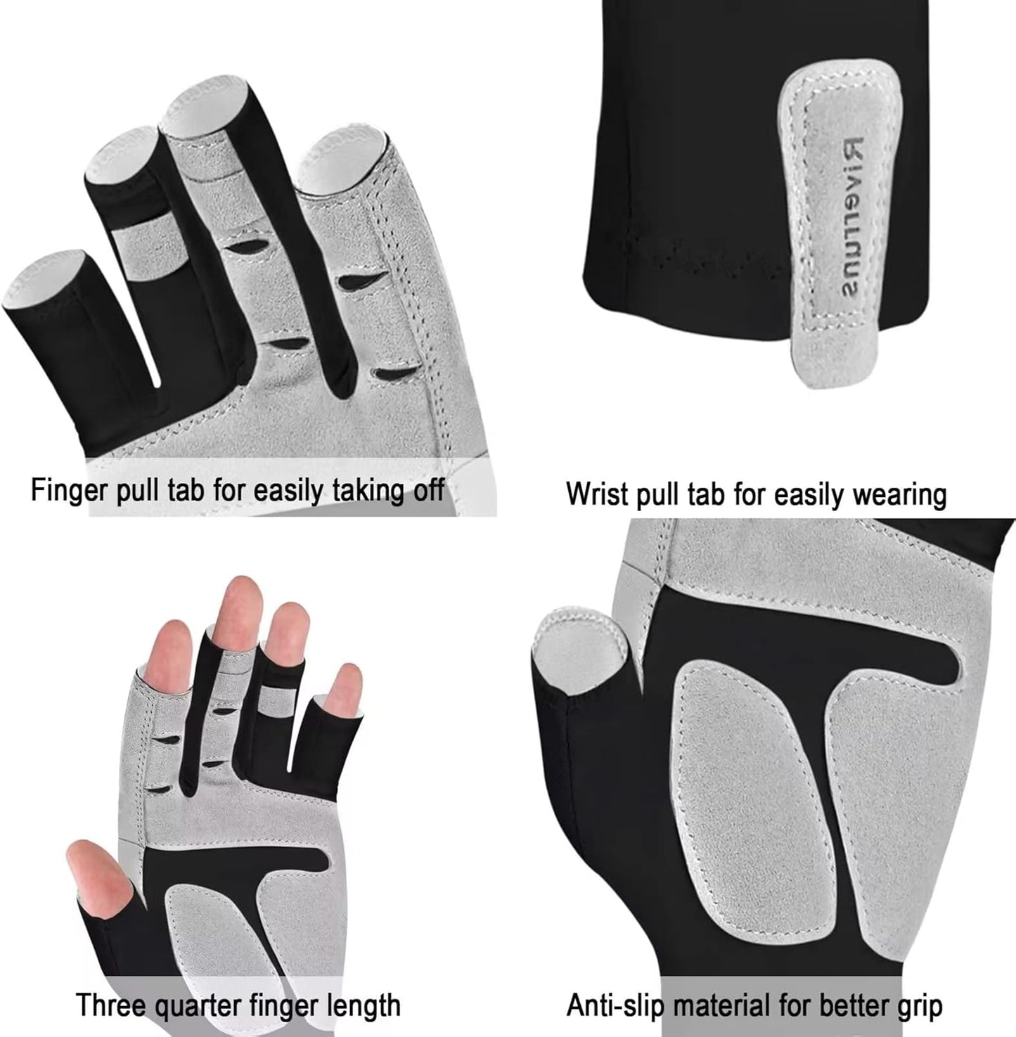UPF 50+ Fishing Gloves | UV Protection for Men & Women | Outdoor Activities