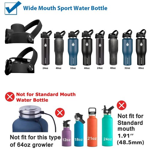 SENDESTAR Straw Lid for Hydroflask Wide Mouth Water Bottle with 12,16,18,20,24,32,40,64 oz, Auto Flip Straw Top Cap fit Most Wide Mouth Bottles, Sports Cap Water Bottle Accessories Top Replacement